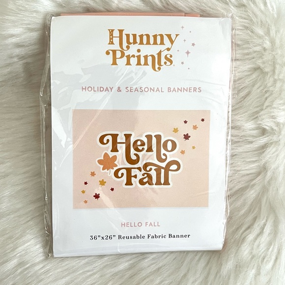 Hello Fall Tapestry Flag Wall Decor - Picture 2 of 2